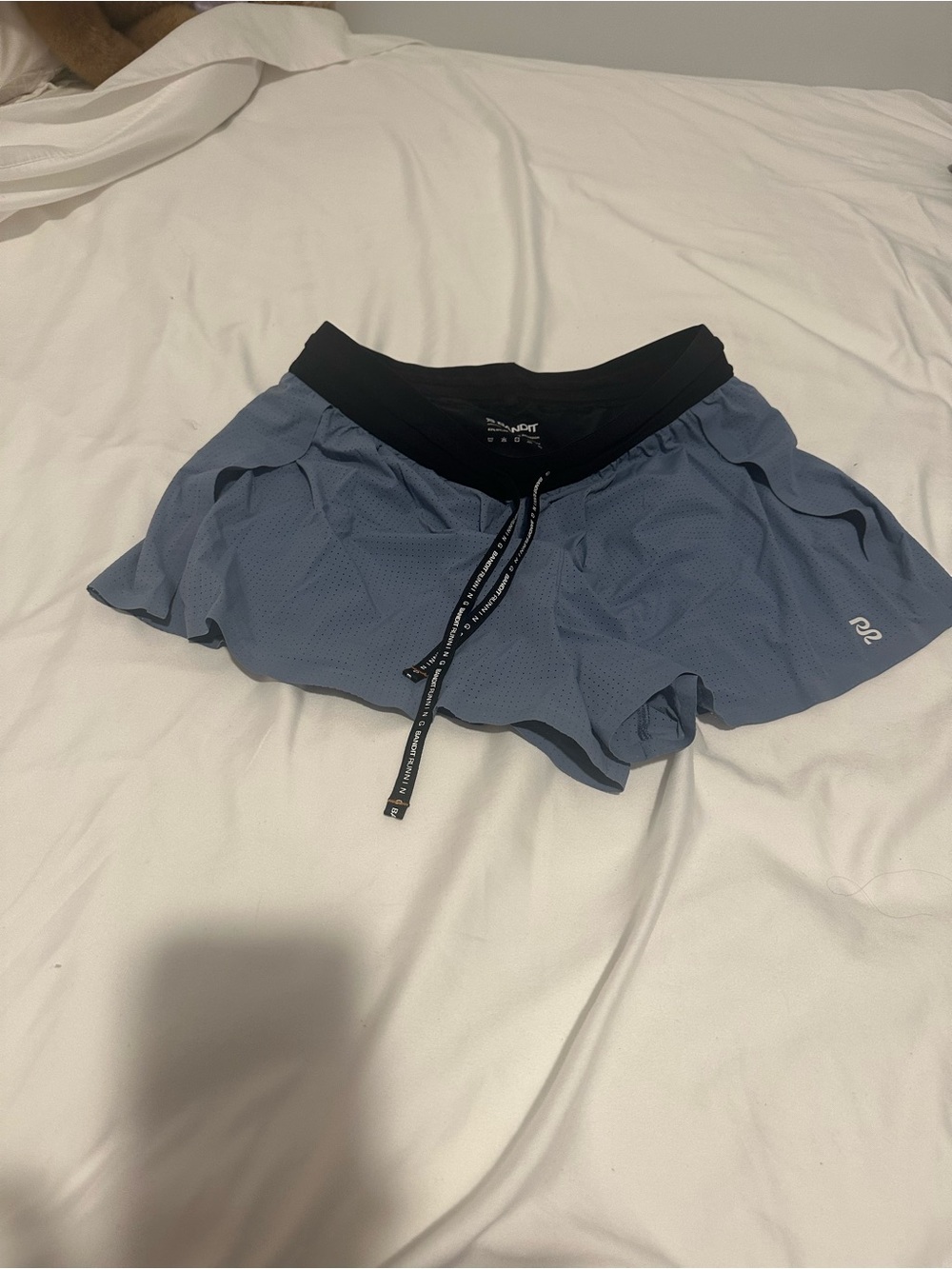 Bandit Size M Women's Drawstring Running Shorts in Slate Blue -